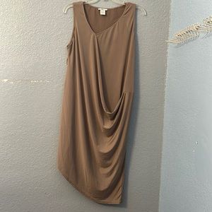 NWT Bar III stretch asymmetrical dress, front double layered